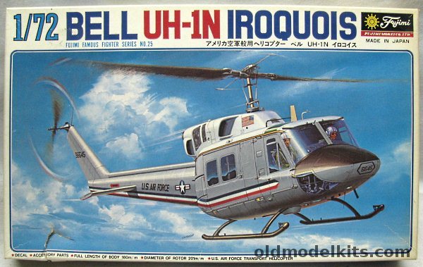 Fujimi 1/72 TWO Bell UH-1N Iroquois - USAF, 7A25 plastic model kit